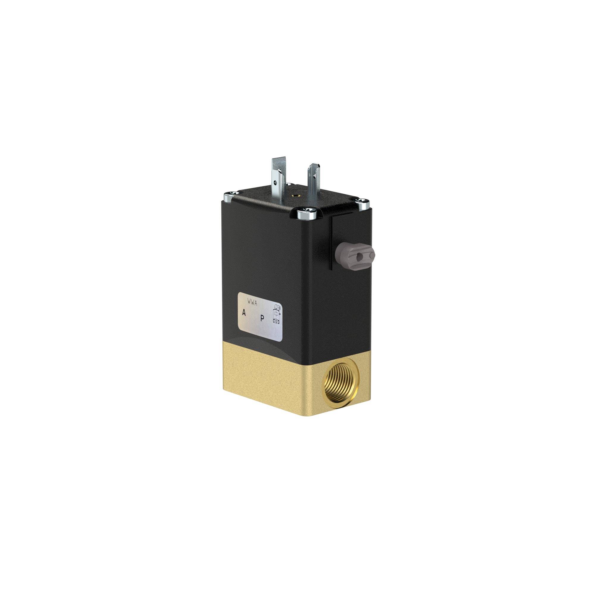 2/2 We-MV, NC, MS, G 1/4, DN 4,0, PN 0-5, NBR, direktg. 12V DC-0