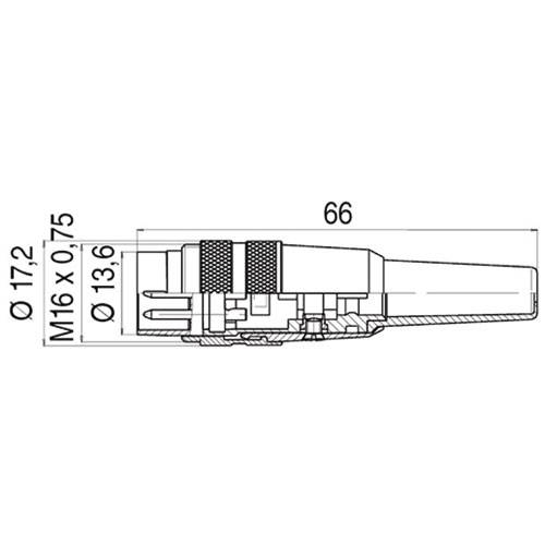Binder 09 0325 00 07 Serie 680 | 7-poliger M16-Stecker-1