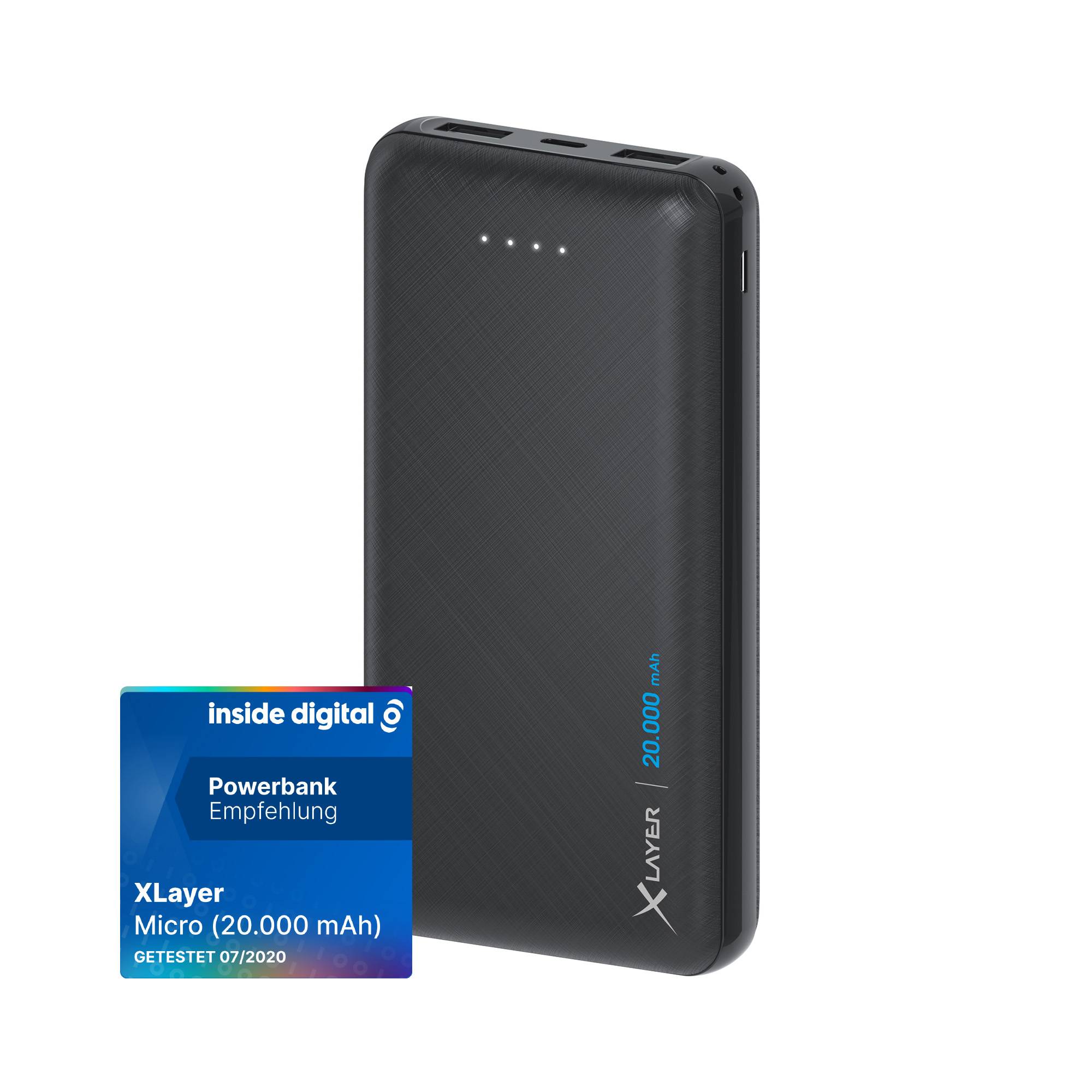 Zusatzakku XLayer Powerbank Micro Black 20.000 mAh-1
