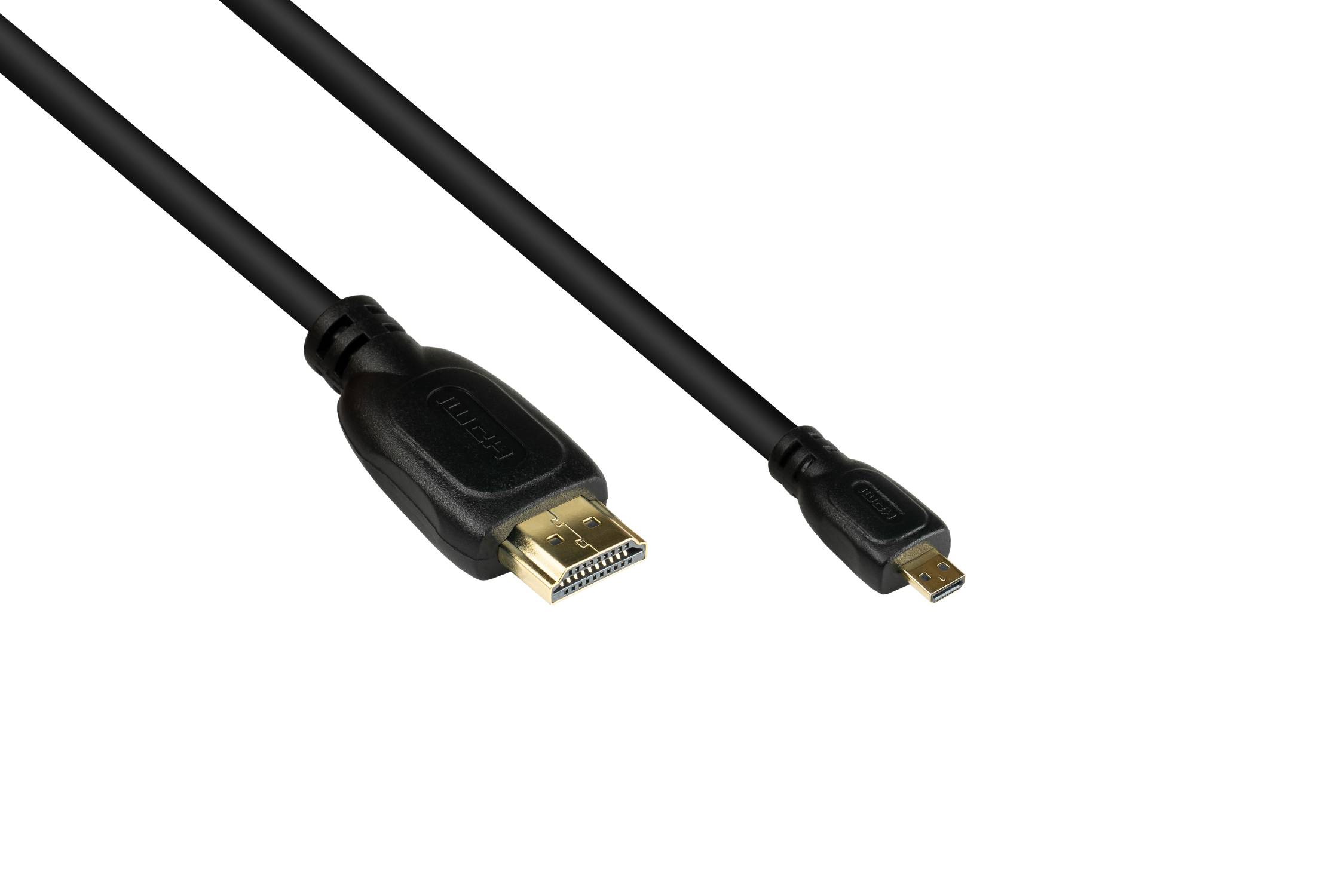 HDMI 2.0b Kabel, Stecker (Typ A) an Mirco Stecker (Typ D), 4K / UHD @60Hz, 18 Gbit/s, schwarz, 1,5m-0