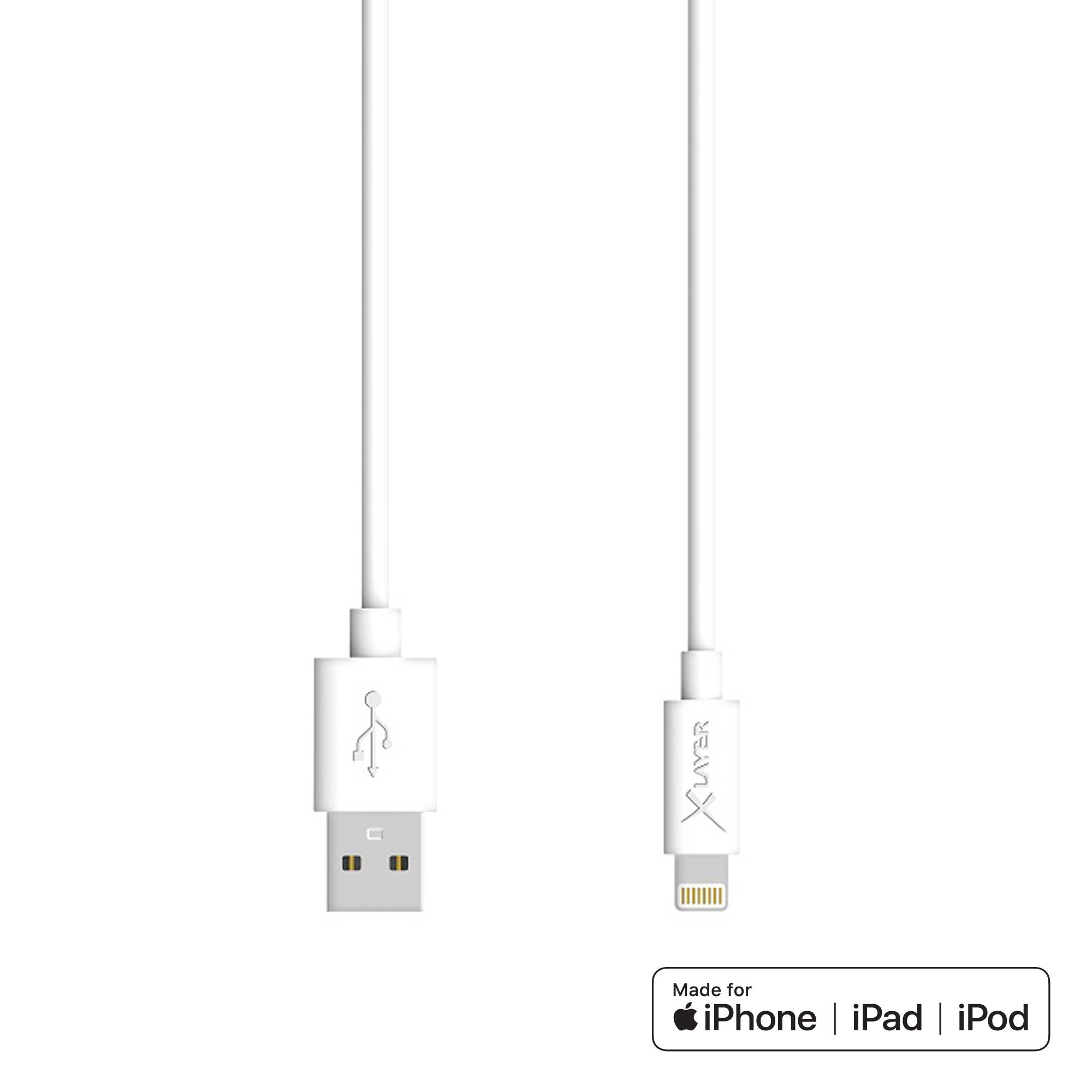 Kabel XLayer PREMIUM MFi Lightning Sync & Charge Kabel White 1.20 m-0
