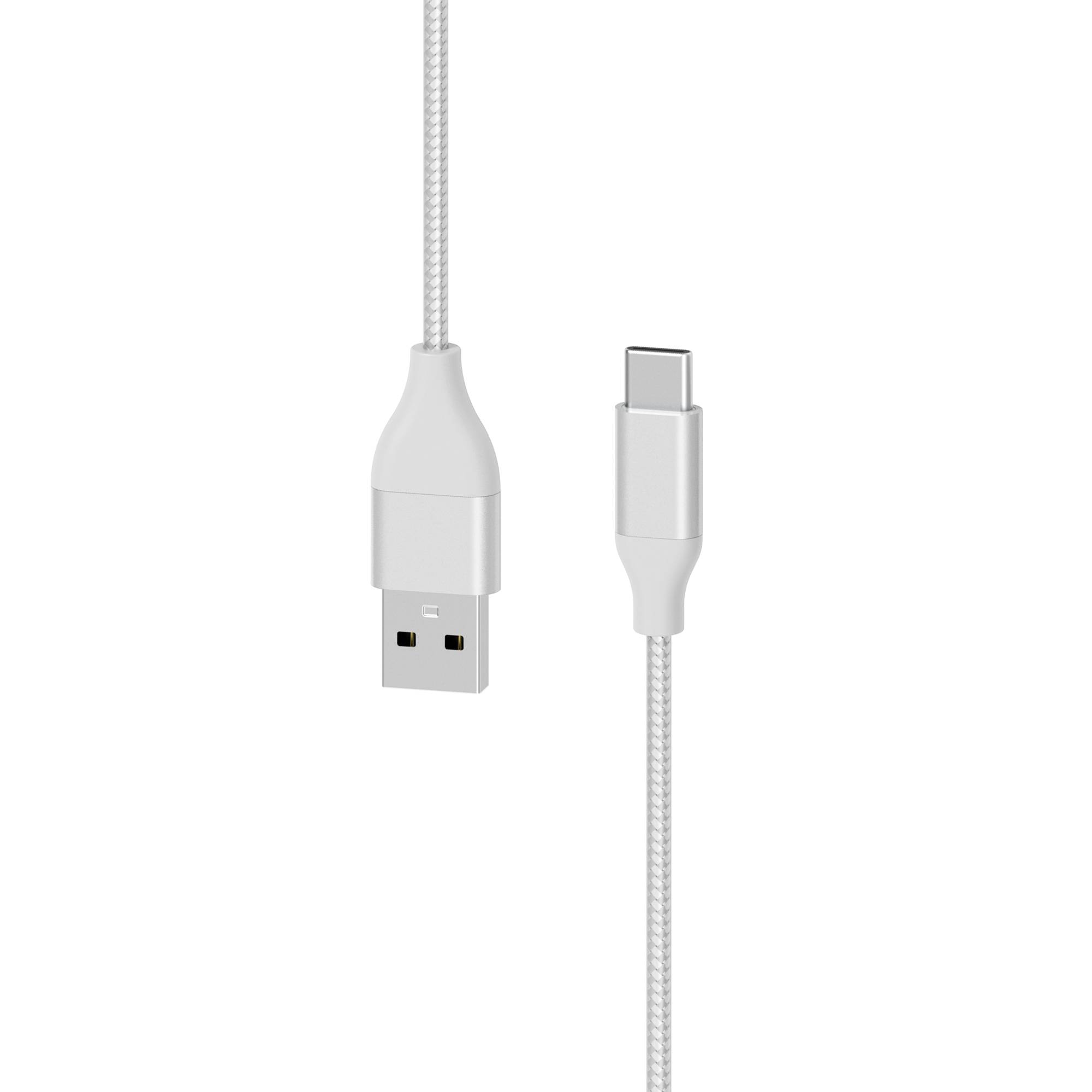 Kabel XLayer PREMIUM Metallic USB to Type C (USB-C) Cable 1.5 m (Fast Charging 3A/USB 2.0) Silver-0