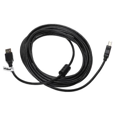 vhbw USB A auf USB B Druckerkabel Scannerkabel Adapterkabel 5 m | Schwarz-0