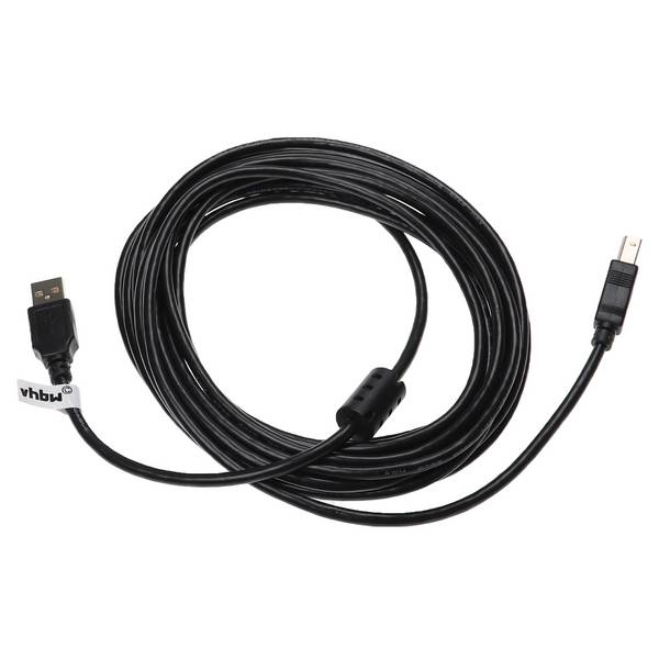 vhbw USB A auf USB B Druckerkabel Scannerkabel Adapterkabel 5 m | Schwarz