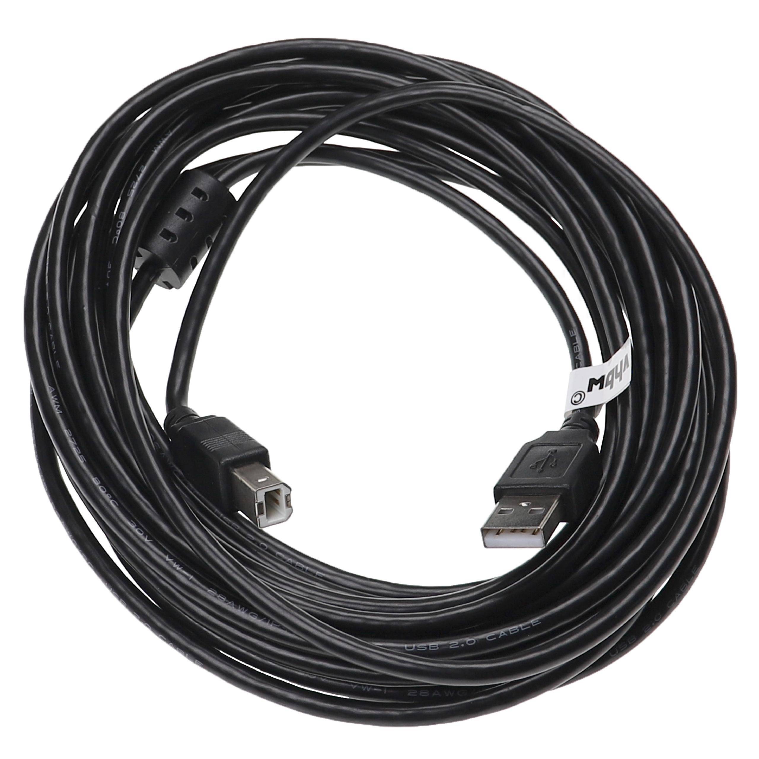 vhbw USB A auf USB B Druckerkabel Scannerkabel Adapterkabel 5 m | Schwarz-2