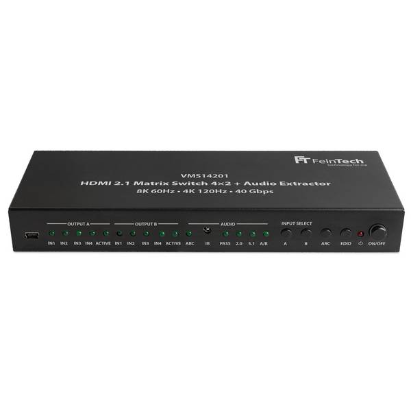 FeinTech VMS14201 HDMI 2.1 Matrix Switch 4x2 mit Audio Extractor