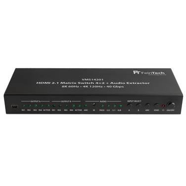 FeinTech VMS14201 HDMI 2.1 Matrix Switch 4x2 mit Audio Extractor