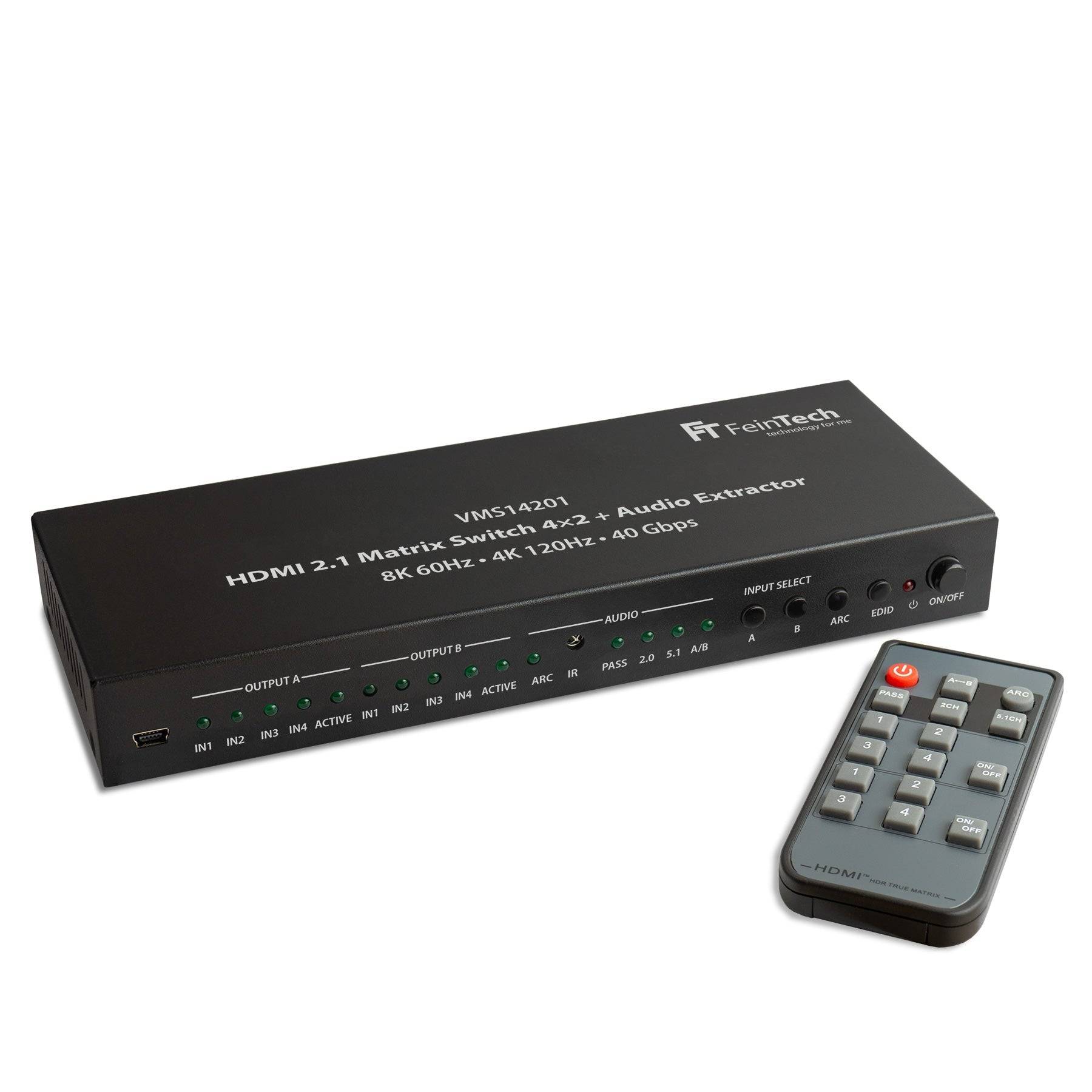 FeinTech VMS14201 HDMI 2.1 Matrix Switch 4x2 mit Audio Extractor-2