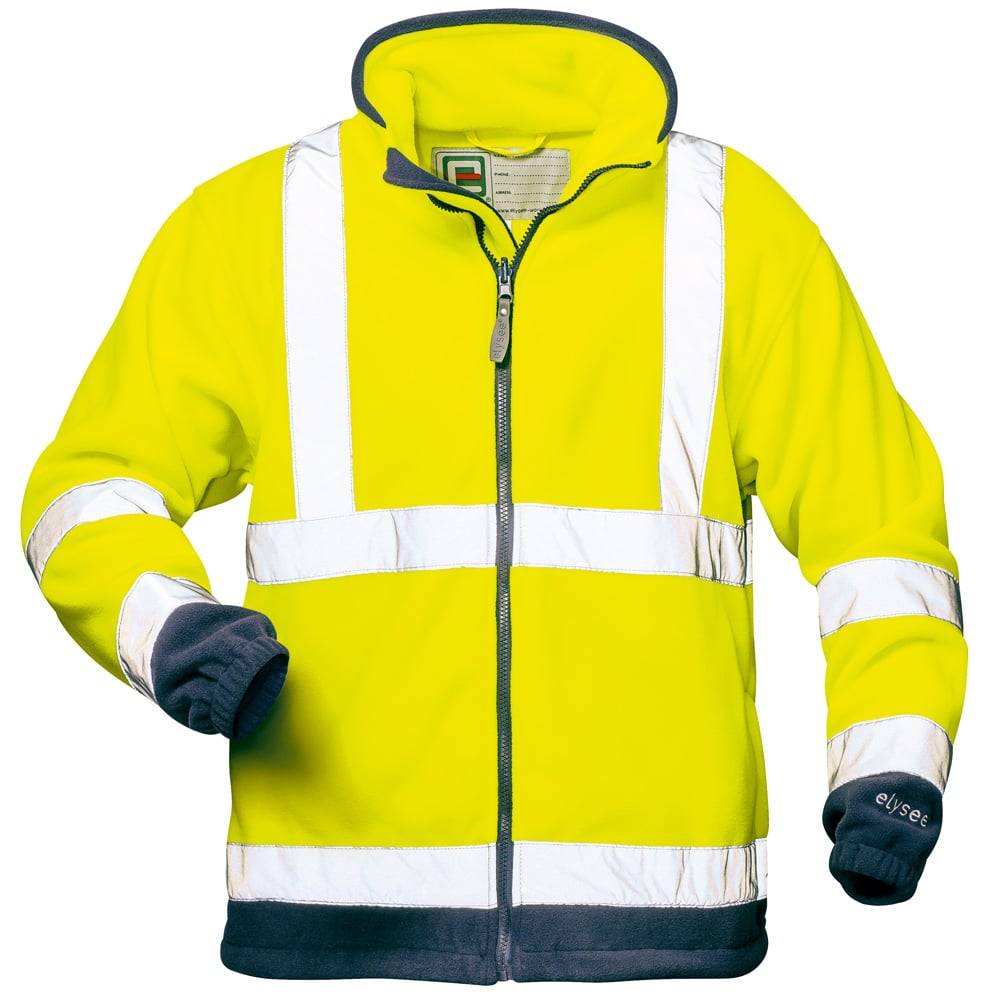 Gr .L (54/56) *VALENTIN* WARNSCHUTZFLEECEJACKE gelb *VALENTIN* HIGH VIS FLEECE J-0