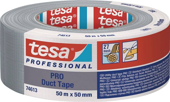 Gewebeband Duct Tape PRO 74613 mattsilber 50 m 50 mm-0