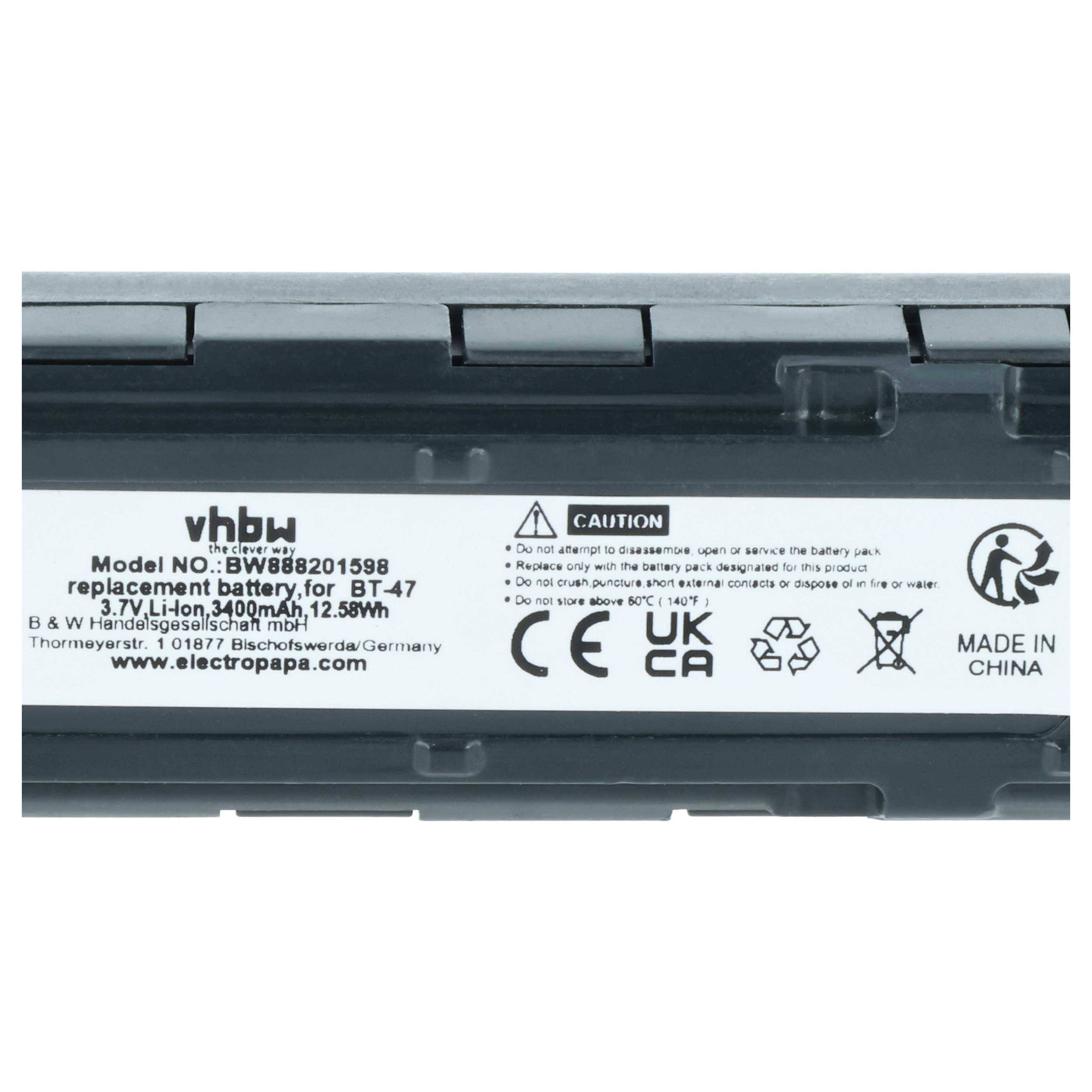 vhbw Akku kompatibel mit Datalogic Gryphon GM4500 | 4500, GBT4500 Barcodescanner POS (3400 mAh, 3,7 V, Li-Ion)-3