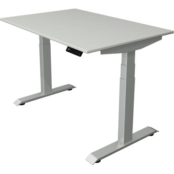 Sitz-/Stehtisch Move 4 neu elektr. höhenverstellbar BxT-H 120x80-129cm lichtgrau