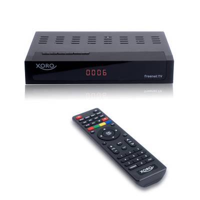 XORO HRT 8770 TWIN FullHD Receiver DVB-T/T2 Freenet TV Irdeto TWIN-Tuner PVR Ready Timeshift Mediaplayer 1xUSB black