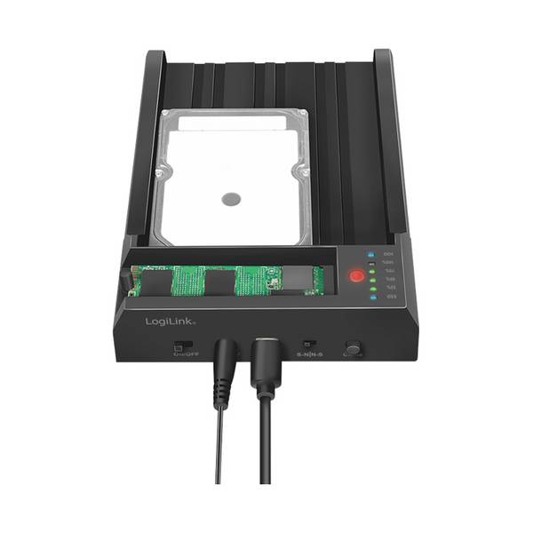 LogiLink Docking- und Klonstation 2.5''/3.5'' SATA+ M.2 NVME USB 3.1 Digital/Daten NVMe Serial ATA