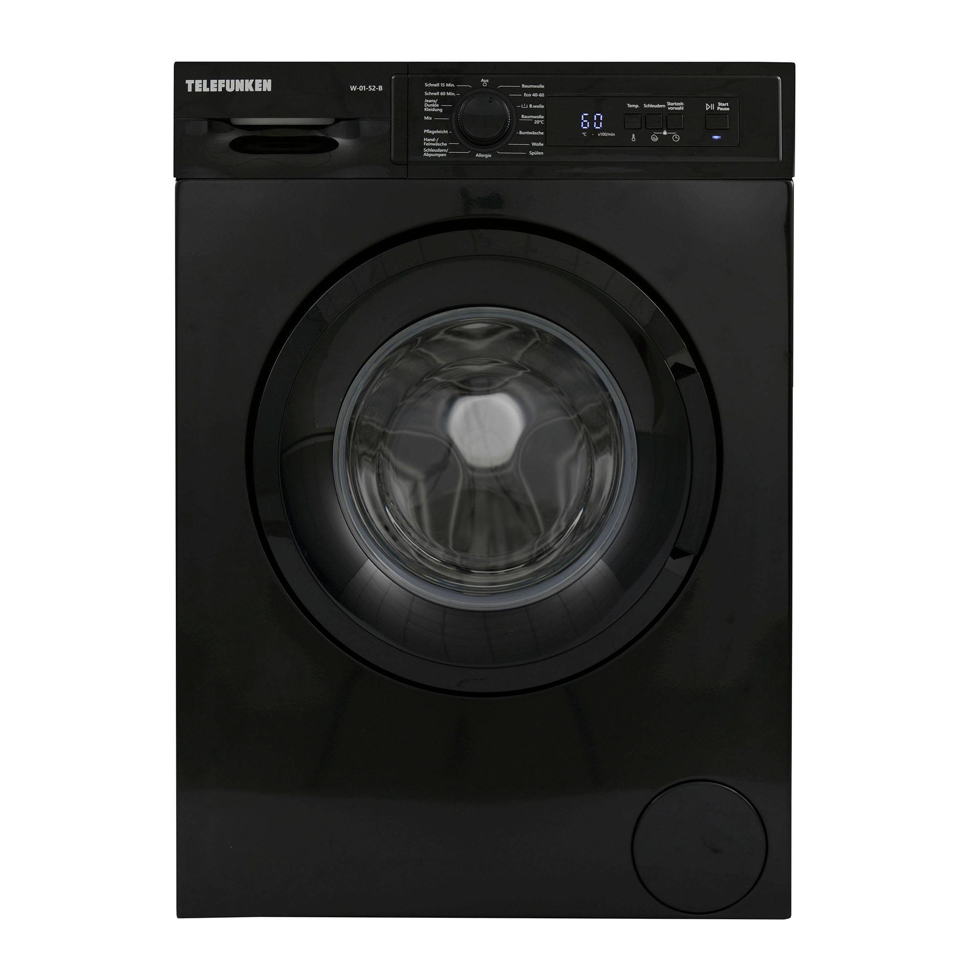 Telefunken W-01-52 Waschmaschine 5 kg | Frontlader | 1000 U/Min | 15 Programme | Mengenautomatik & Überlaufschutz