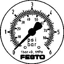 Festo Präzisions-Flanschmanometer FMAP-63-6-1/4-EN | 161130-0