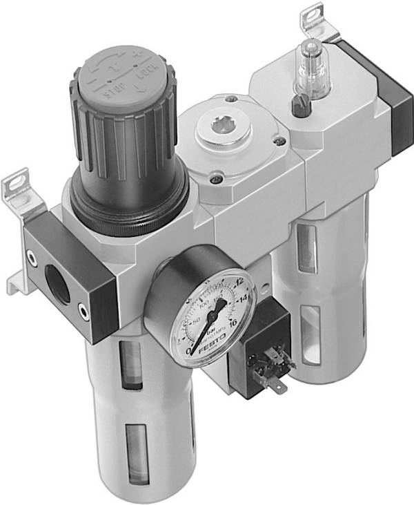 FESTO 185809 FRC-3/8-D-MIDI-KB Wartungseinheit  Druckluft, Inerte Gase Betriebsdruck (max.) 16 bar