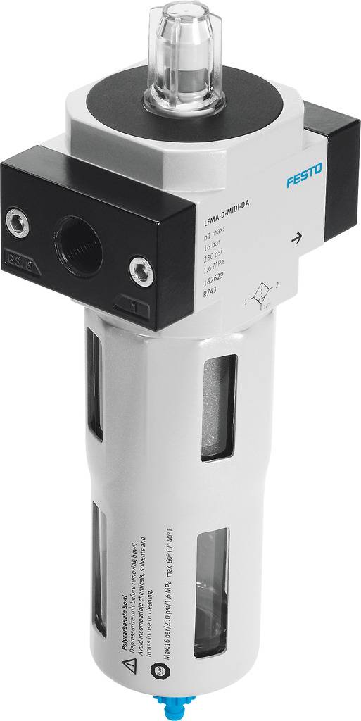 FESTO Feinstfilter LFMA-1/2-D-MAXI-DA 532850 G 1/2 Gehäusematerial Zinkdruckguss