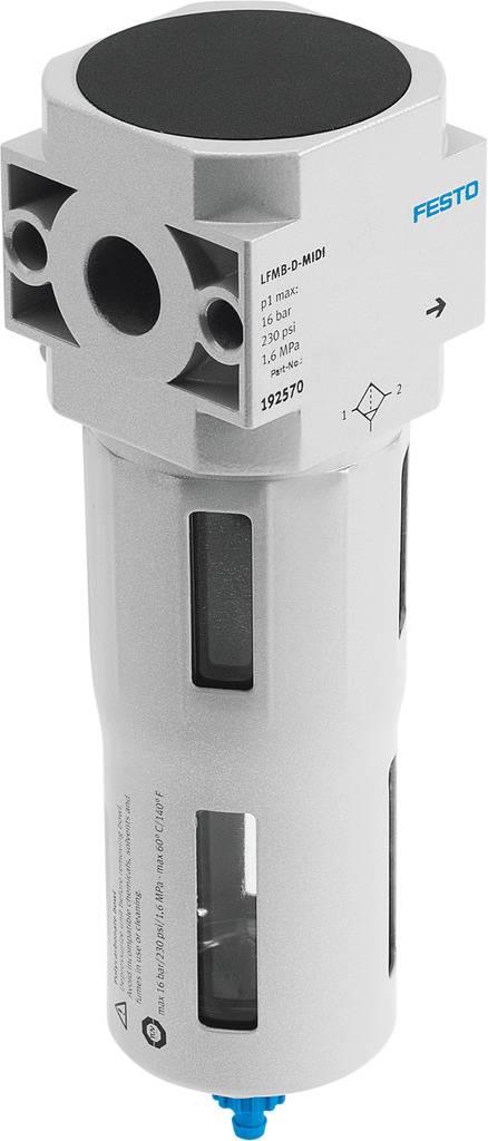 FESTO Feinfilter LFMB-D-MINI 192569 Anschlussplatte Gehäusematerial Zinkdruckguss-0