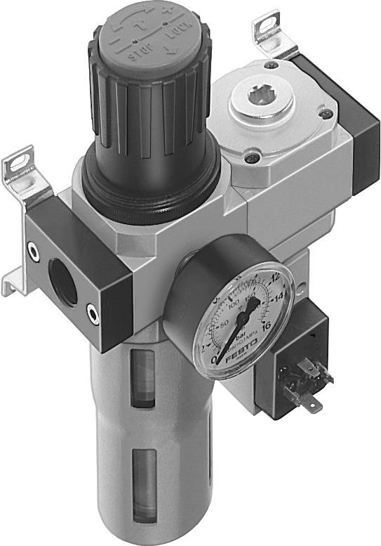 FESTO 186047 LFR-1/2-D-MAXI-KE Wartungseinheit Druckluft, Inerte Gase Betriebsdruck (max.) 16 bar-0