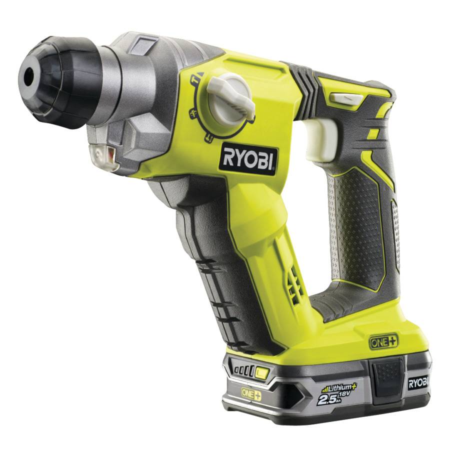 Ryobi ONE+ Akku-Kombihammer R18SDS-125S 18Volt gruen/schwarz Li-Ionen Akku 2-0