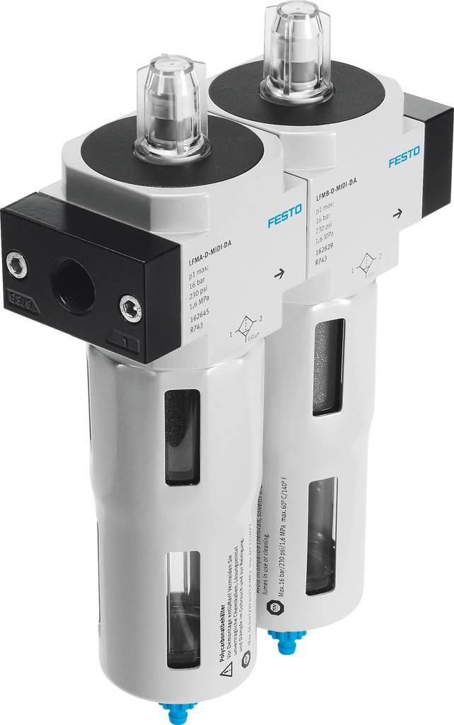 FESTO Feinfilterkombination LFMBA-1/8-D-MINI-DA-A 532873 G 1/8 Gehäusematerial Zinkdruckguss-0