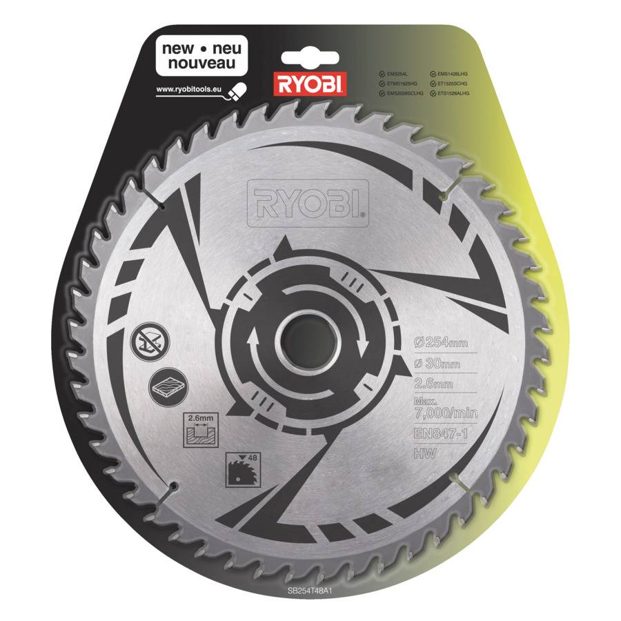 Ryobi SB254T48A1, 25,4 cm, 3 cm, EMS254L, ETS1526HG, ETS1525SCHG, ETS1825HG, 1 Stück(e)-1