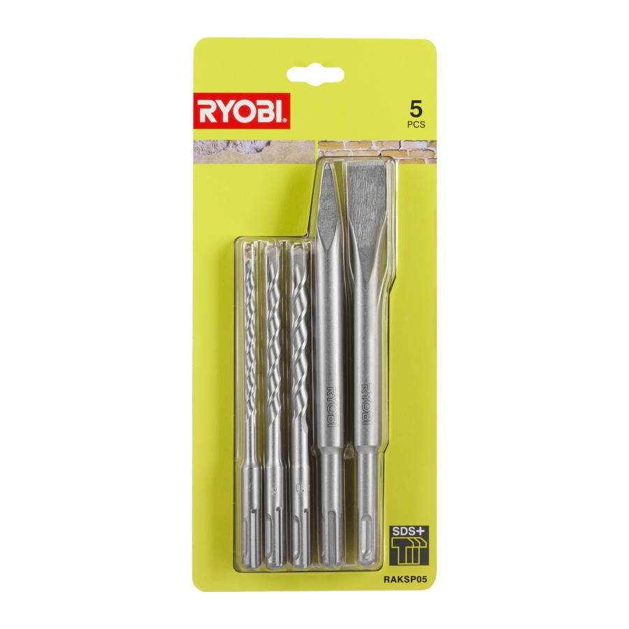 RAKSP05 5pcs SDS+ Bit + Chisel Bits XXX-0