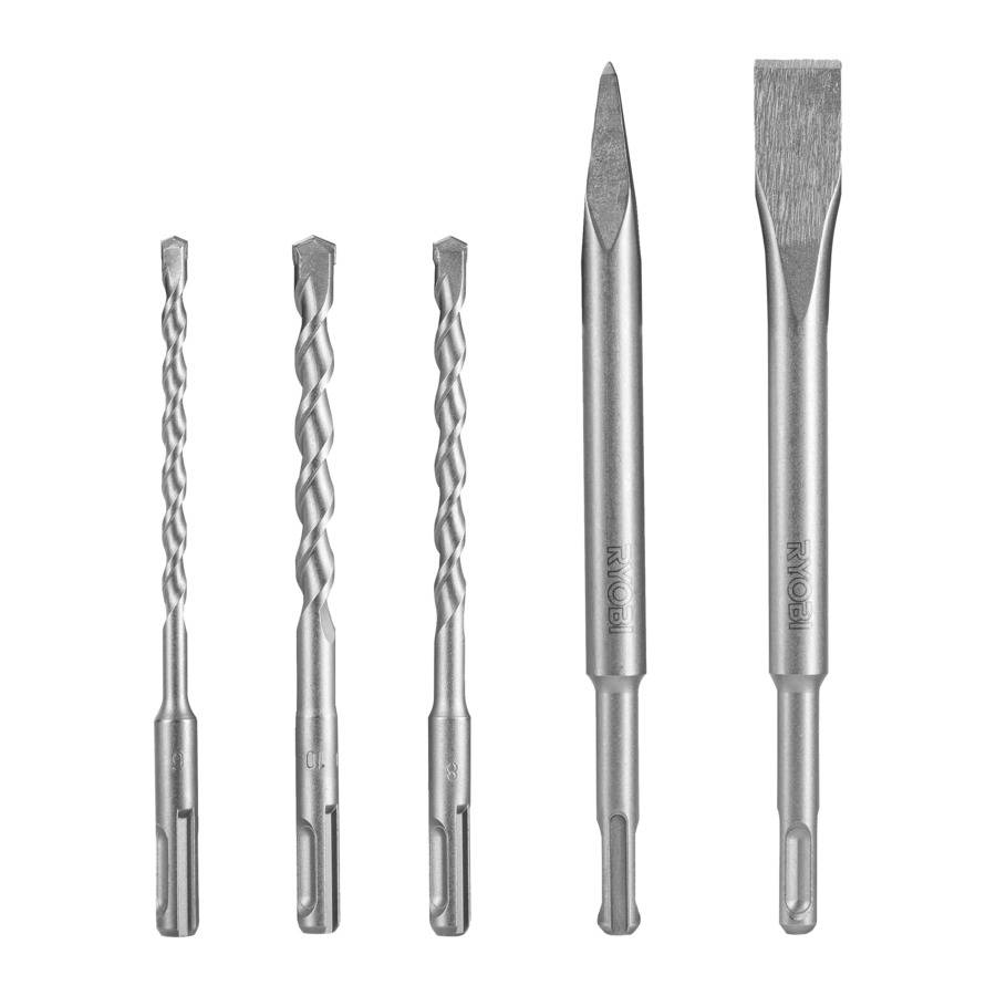 RAKSP05 5pcs SDS+ Bit + Chisel Bits XXX-1