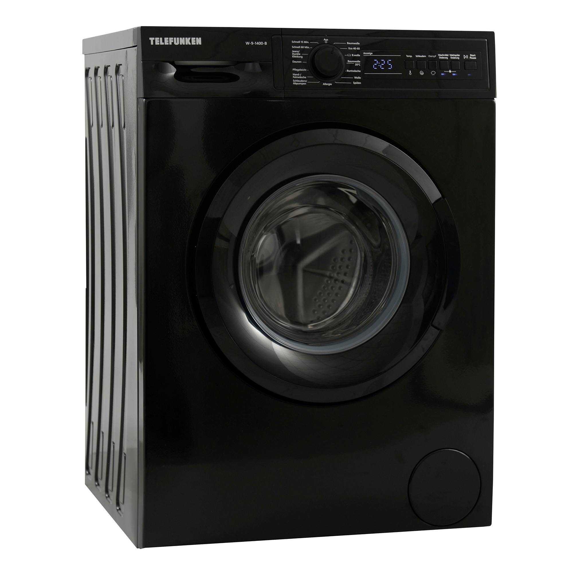 Telefunken W-9-1400-B Waschmaschine 9 kg / 1400 U/Min / AutoDose / Inverter Motor / schwarz-0
