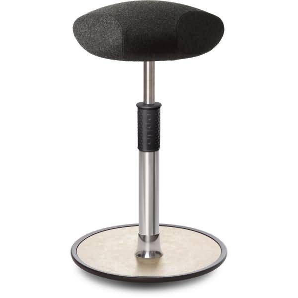 Sitz- Stehhocker Free Tall Triangel kvadrat Divina Mel. Anthrazit chr. /creme-0