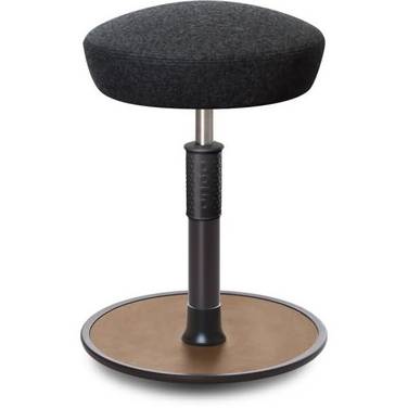 Sitz- Stehhocker Free Regular Hutsitz kvadrat Divina Anthrazit schw. /Natur