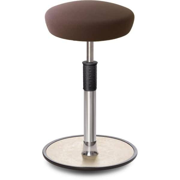Sitz- Stehhocker Free Tall Hutsitz Gestrick Braun chrom /cremeweiß-0