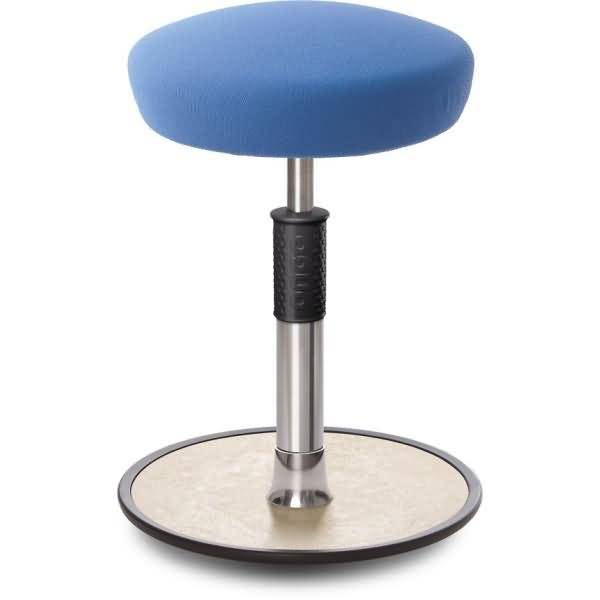 Sitz- Stehhocker Free Regular Hutsitz Gestrick Hellblau chrom /cremeweiß-0