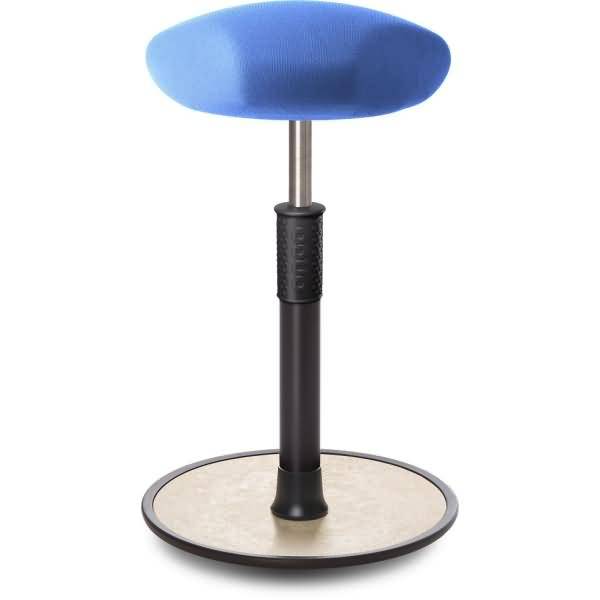 Sitz- Stehhocker Free Tall Triangel Gestrick Hellblau schwarz /cremeweiß-0