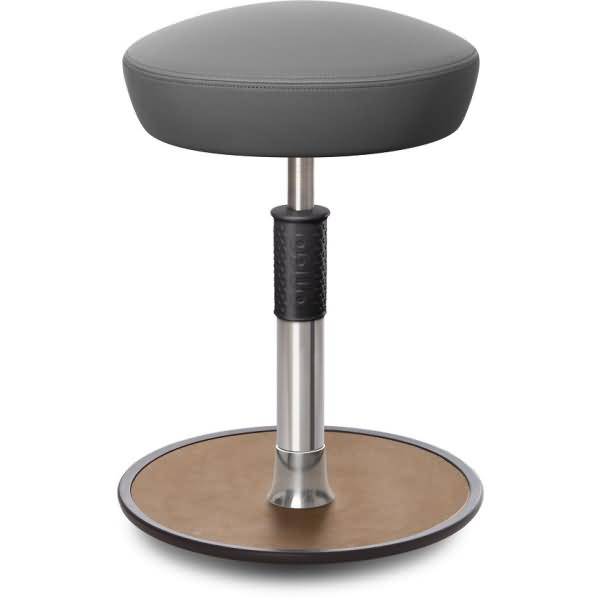 Sitz- Stehhocker Free Regular Hutsitz skai Dynactiv M. 160 Grau chr. /Natur-0