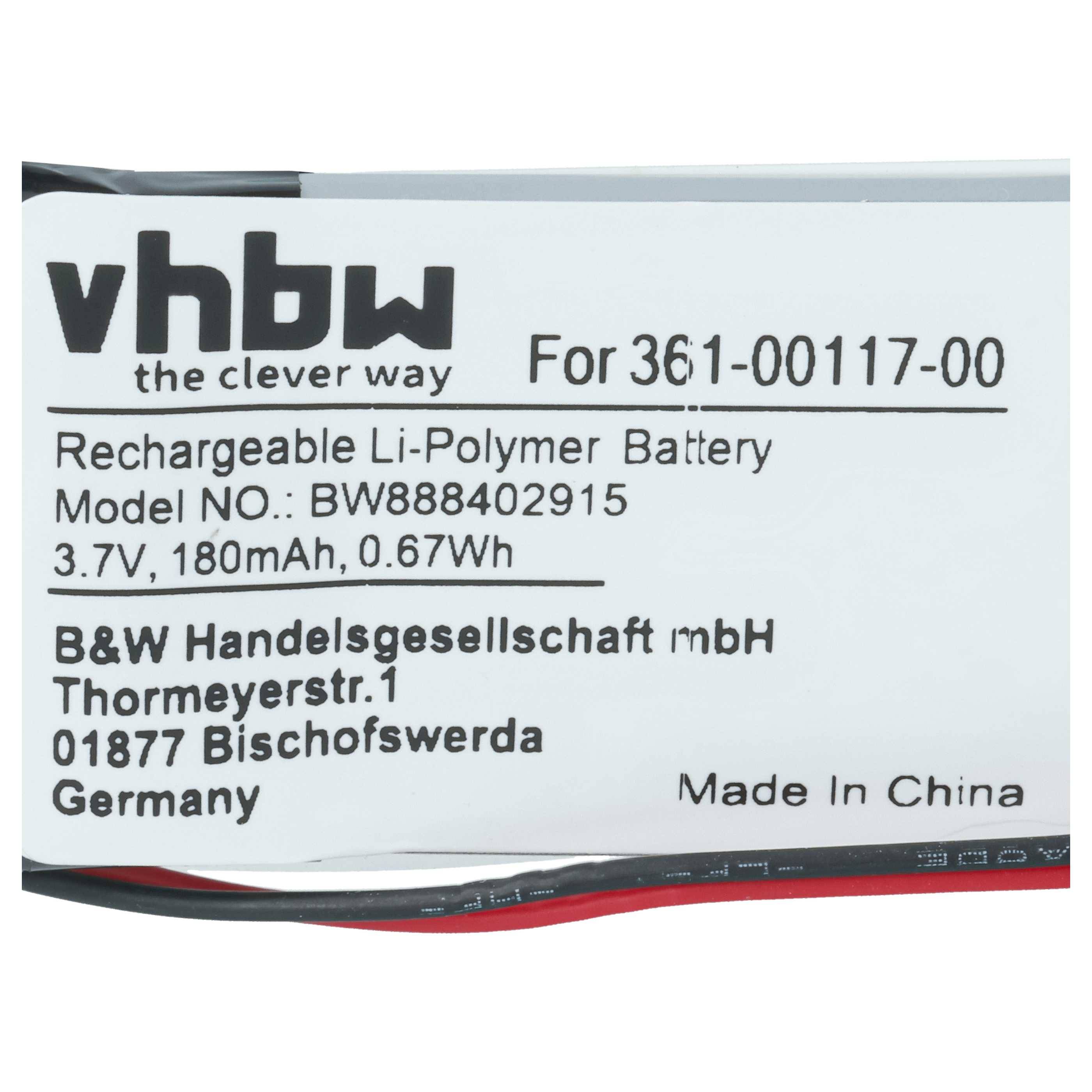 vhbw Akku Ersatz für Garmin 361-00117-00 | 361-00097-00 für Smartwatch Uhr Fitnessarmband (180 mAh, 3,7 V, Li-Polymer)-2