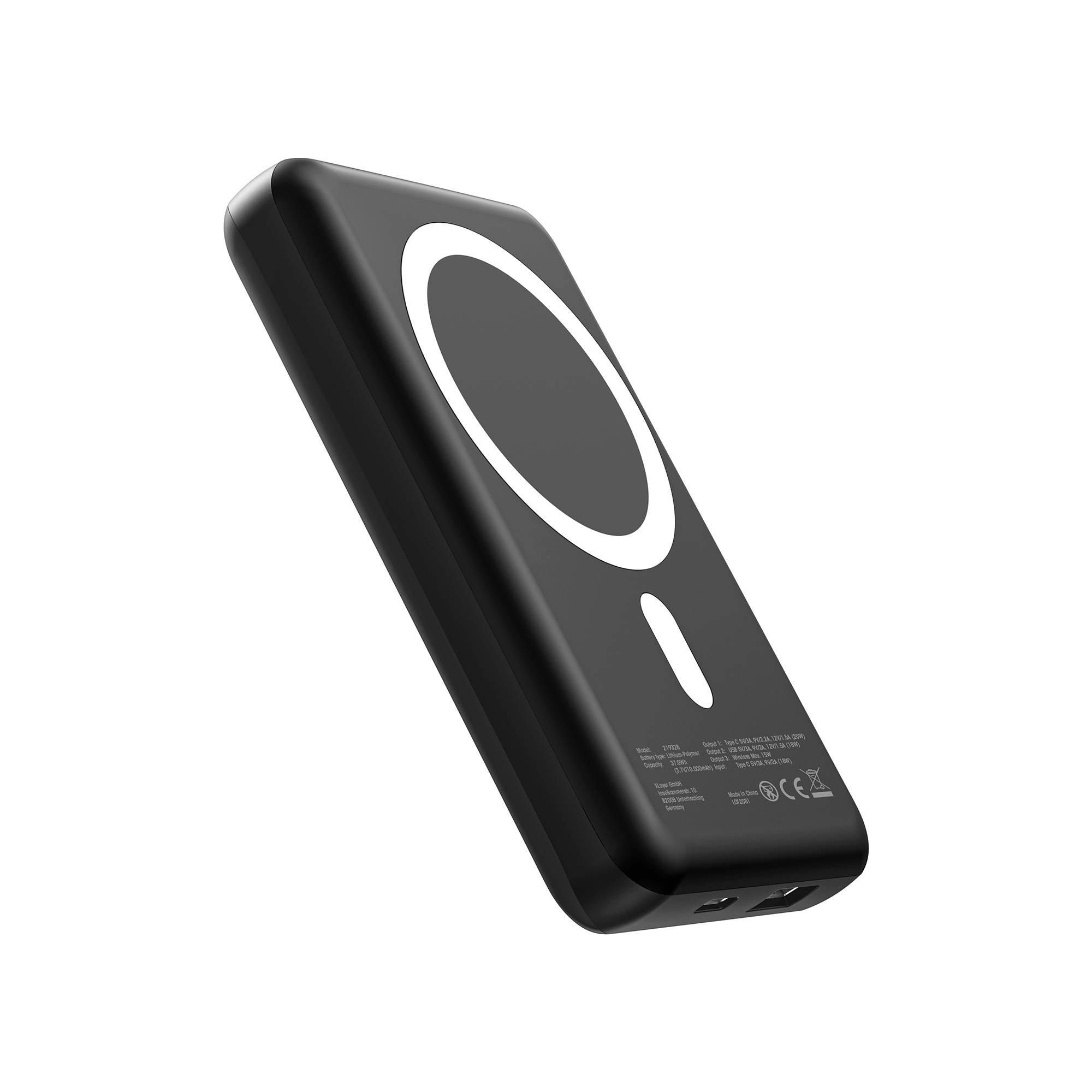Zusatzakku XLayer MagFix Pro Powerbank magnetisch 10.000 mAh PD 20W schwarz-1
