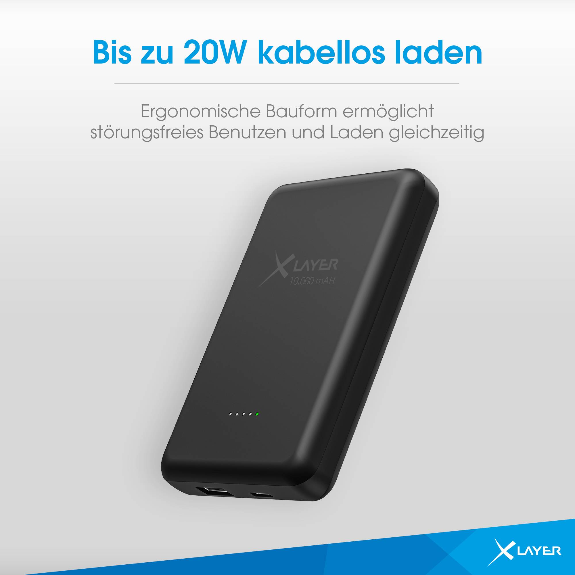 Zusatzakku XLayer MagFix Pro Powerbank magnetisch 10.000 mAh PD 20W schwarz-4
