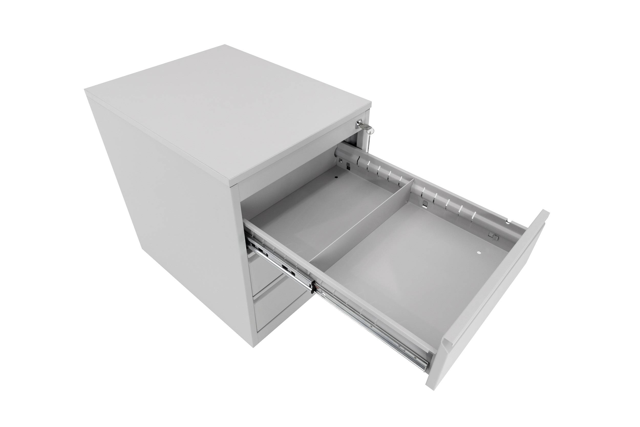 Rollcontainer, 3 Schübe, Farbe grau RAL 7035 pulverbeschichtet-4