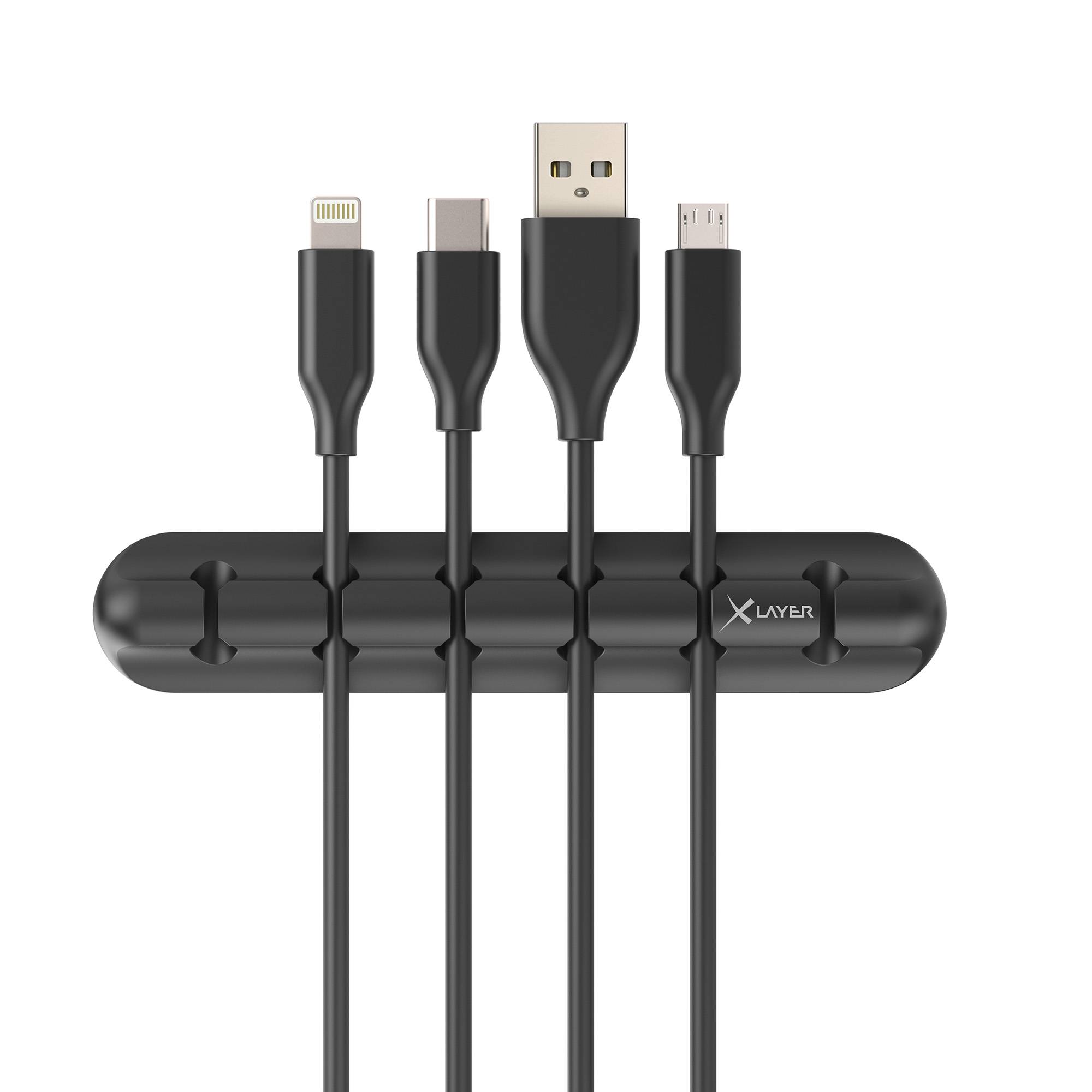 Xlayer Kabel Organizer 3er Set Schwarz-1