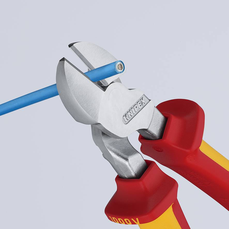 KNIPEX 74 06 200 SB Kraft-Seitenschneider isoliert mit Mehrkomponenten-Hüllen, VDE-geprüft verchromt 200 mm-4