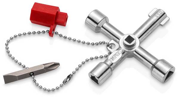 KNIPEX 00 11 03 Schaltschrankschlüssel für gängige Schränke und Absperrsysteme 76 mm