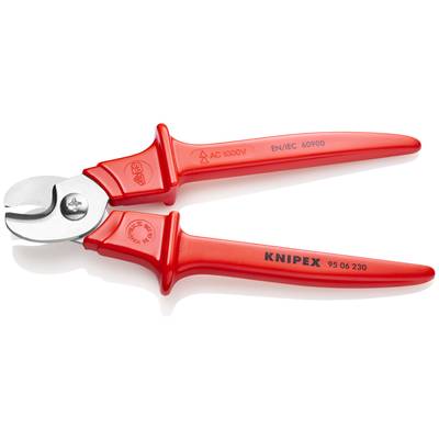 Knipex Knipex-Werk 95 06 230 VDE-Kabelschere Geeignet für (Abisoliertechnik) Alu- und Kupferkabel, ein- und mehrdrähtig 