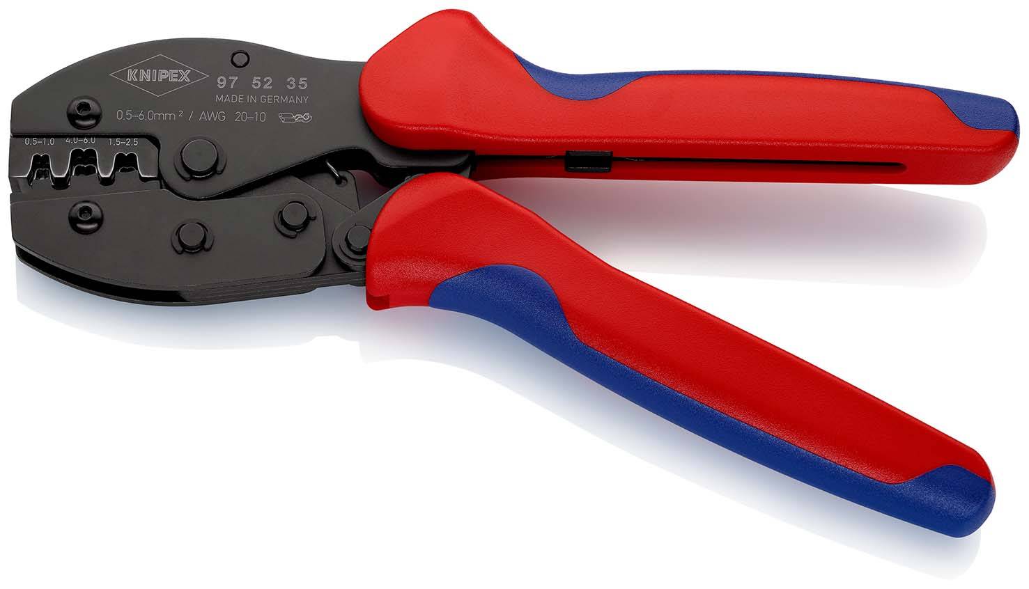 KNIPEX 97 52 35 SB PreciForce® Crimpzange mit Mehrkomponenten-Hüllen brüniert 220 mm (SB-Karte/Blister)-1