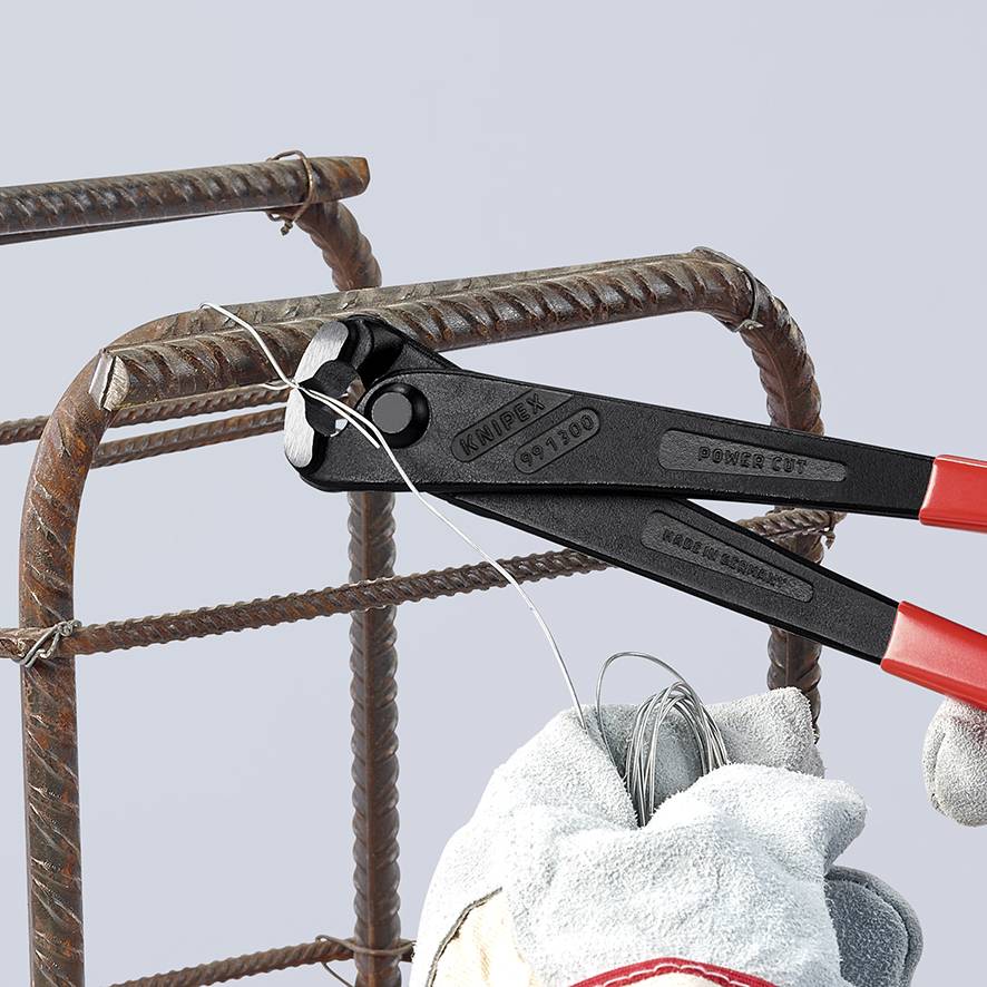 KNIPEX 99 11 300 SB Kraft-Monierzange hochübersetzt mit Kunststoff überzogen schwarz atramentiert 300 mm-1