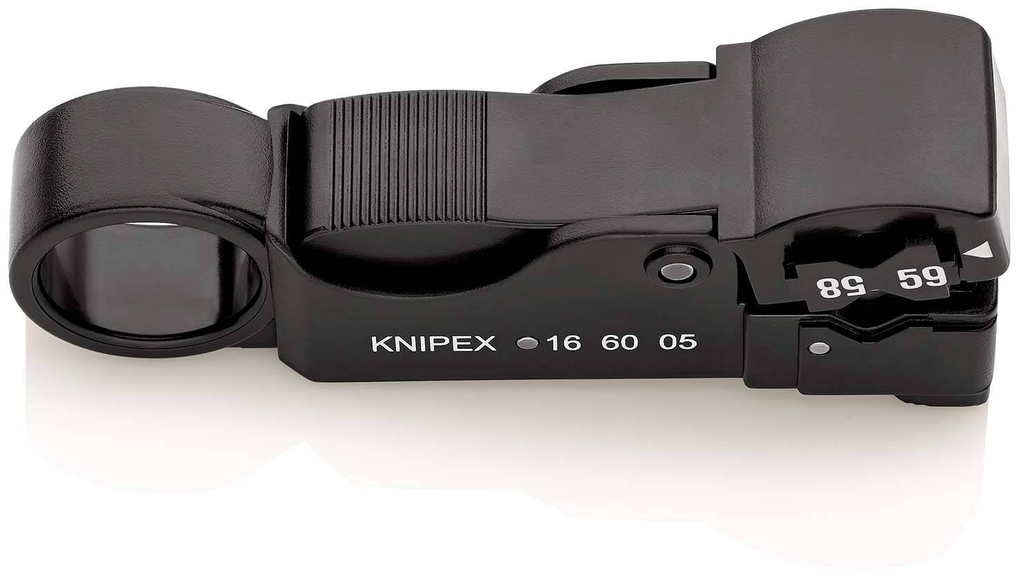 KNIPEX 16 60 05 SB Abisolierwerkzeug für Koaxialkabel 105 mm-1