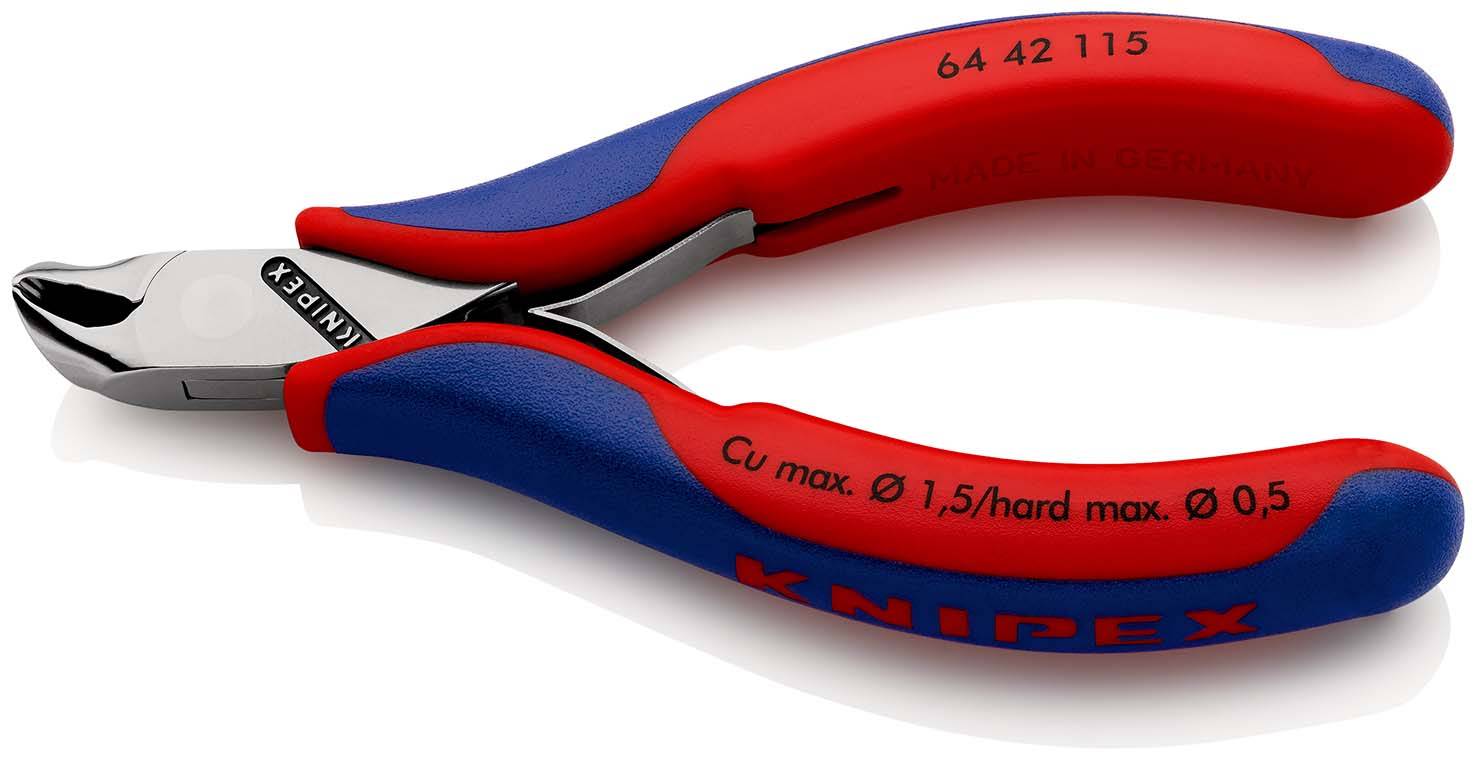KNIPEX 64 42 115 Elektronik-Vornschneider mit Mehrkomponenten-Hüllen 115 mm-0