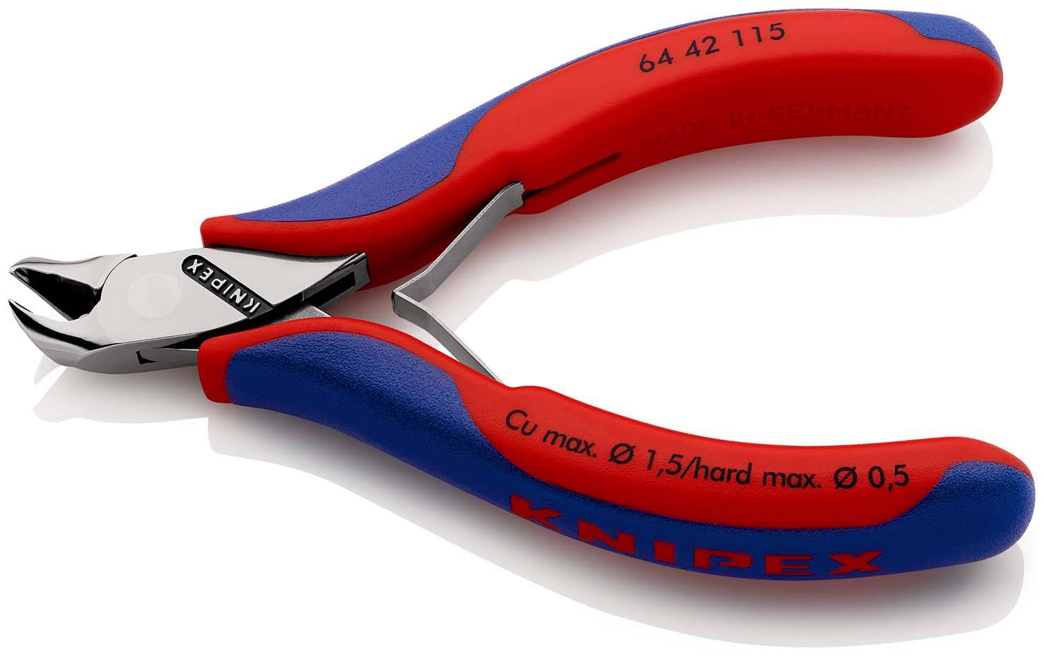 KNIPEX 64 42 115 Elektronik-Vornschneider mit Mehrkomponenten-Hüllen 115 mm-1