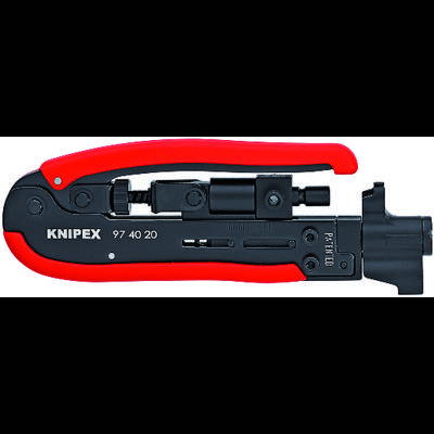 Knipex 97 40 20 SB KNIPEX  Kompressionswerkzeug Geeignet für F-Stecker, BNC-Stecker, RCA-Stecker   RG59, RG6, RG11  